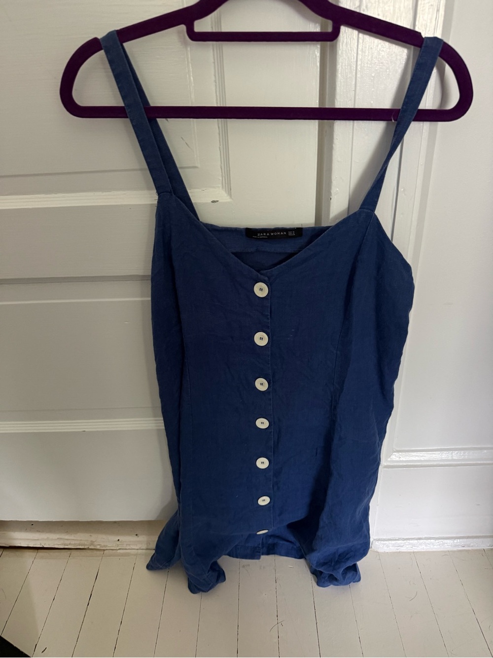 Zara Linen Blend Dress Size M